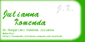 julianna komenda business card